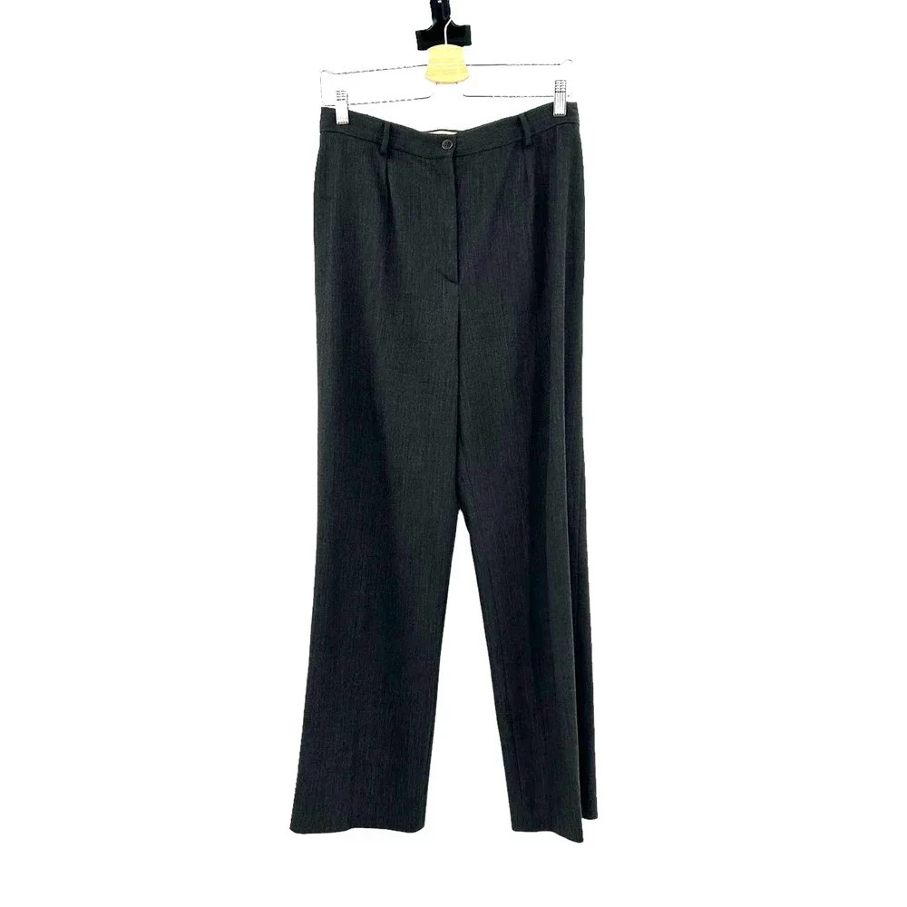 MaxMara Charcoal Gray Wool Vintage Trouser‎ Dress Pants Size US 10